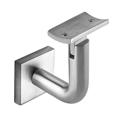 Linnea - 3-1/8 Inch Projection Concrete Mount Hand Rail Bracket with Curve Clamp and Square Rose