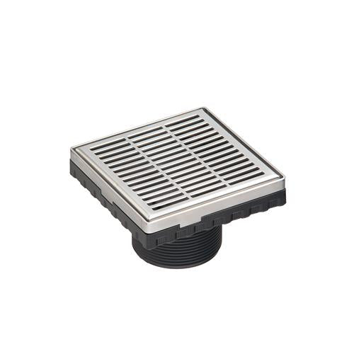 Infinity Drain - 4 x 4 Inch LN4 Slotted Pattern Strainer-2 Inch Throat