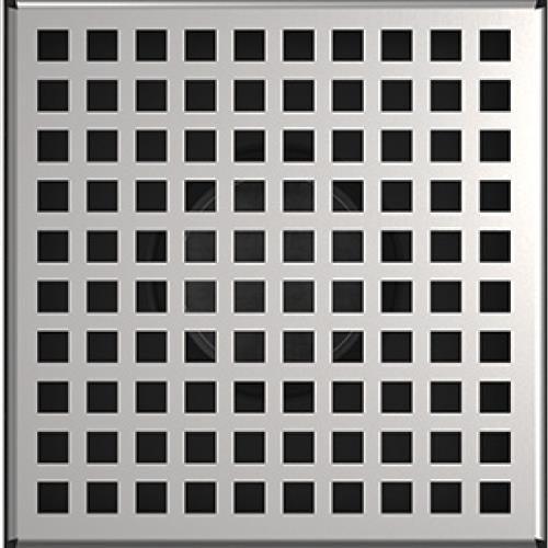 Infinity Drain - 5 x 5 Inch LQD 5 Squares Pattern Complete Kit w/ABS Drain Body, 2 Inch Outlet