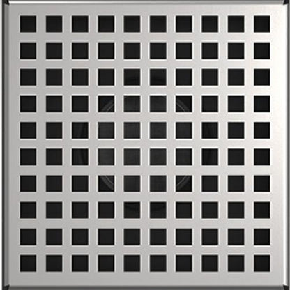Infinity Drain - 5 x 5 Inch LQD 5 Squares Pattern Complete Kit w/ABS Drain Body, 2 Inch Outlet