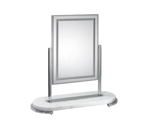 Miroir Brot - Mon beau miroir double sided free-standing mirror on white marble base with light