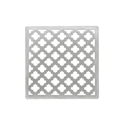 Infinity Drain - 4 x 4 Inch Moor Pattern Decorative Plate for M 4, MD 4, MDB 4