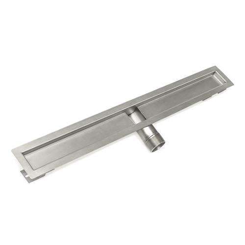 Infinity Drain - 24 Inch Stainless Steel Side Outlet Channel for FF Series