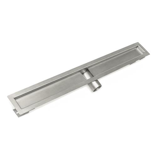 Infinity Drain - 24 Inch Stainless Steel Side Outlet Channel