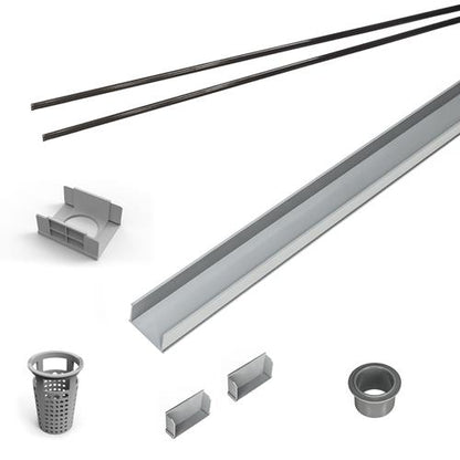 Infinity Drain - 60 Inch PVC Component Only Kit for S-AG 65, S-DG 65, and S-TIF 65 series