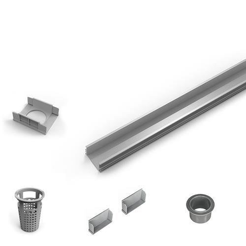 Infinity Drain - 60 Inch PVC Component Only Kit for S-LAG 65, S-LT 65, and S-LTIF 65 series.