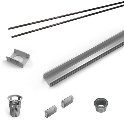 Infinity Drain - 48 Inch PVC Component Only Kit for S-LAG 65, S-LT 65, and S-LTIF 65 series.