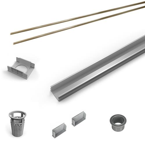 Infinity Drain - 60 Inch PVC Component Only Kit for S-LAG 65, S-LT 65, and S-LTIF 65 series.