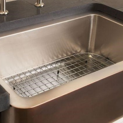 Stone Forest - Stainless Steel Sink Grid For Cp-04-33 Cs, Single Basin Copper/Stainless Farmsink