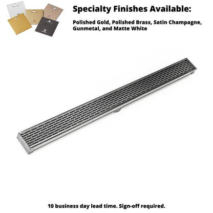 Infinity Drain - 60 Inch S-PVC Series Low Profile Complete Kit