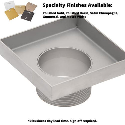 Infinity Drain - 4 x 4 Inch Stainless Steel 2 Inch Throat only for TD 4 series