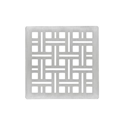 Infinity Drain - 4 x 4 Inch Weave Pattern Decorative Plate for V 4, VD 4, VDB 4