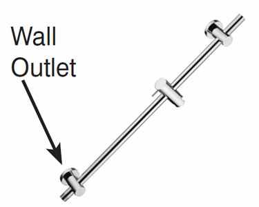 Watermark - Wall Positioning Bar With Wall Outlet